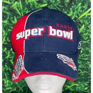 NWT VTG Super Bowl XXXVI Blue Cap Hat NFL Feb 3, 2002 New Orleans Reebok